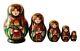 Mini Russian Nesting Dolls Stacking Emboîtables With Of Birds Painted At Hand/ 5