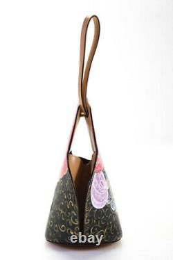 Moschino Womens Leather Russian Nesting Doll Wristlet Handbag LTDE821 Pink Red B
