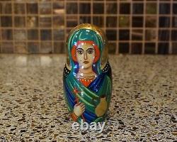 Museum Quality Signed Russian Matryoshka Nesting Doll Religious Icons