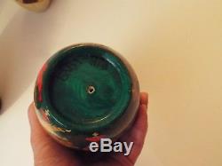 NEW-5 pc matryoshka russian art nesting dolls-baba yaga-witch-signed-halloween