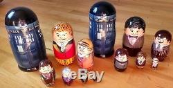 NEW RARE DR WHO ONLY 200 made NESTING Dolls/Russian11 DOCTORS/2 SETS/TARDIS
