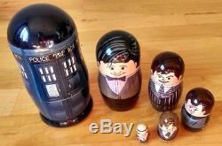 NEW RARE DR WHO ONLY 200 made NESTING Dolls/Russian11 DOCTORS/2 SETS/TARDIS