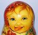 New Russian Wooden Nesting Dolls Tongue Teasing Girl Exclusive Klovatskaya 5 Pcs