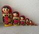 New Set Of 9 Large 8.5 H Russian Wooden Hand Painted Matryoshka Nesting Doll