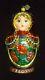 Newithnib Jay Strongwater Celebration Russian Nesting Doll Glass Ornament