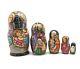 Nativity Russian Nesting Doll 5 Piece Set Hand Carved Hand Painted