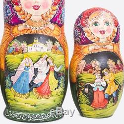 Nesting Doll Matryoshka Russian Doll Hand Painted in Russia Traditional Dances