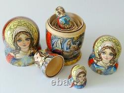 Nesting Doll Nativity Set of 5 (Russian Collection Sacramento) Sale