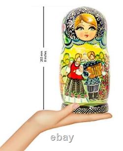 Nesting Doll Russian Village Hand Painted in Russia Big Size Wooden
