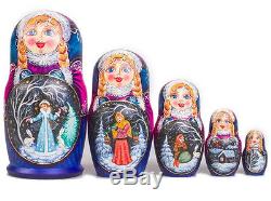 Nesting Doll Wooden Matryoshka Russian Doll Hand Painted Snowmaiden