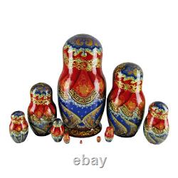 Nesting Dolls 10.5 10 Piece, Arabian Fairytale Hand Made Russian Matryoshka