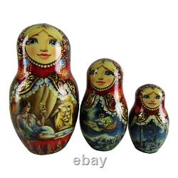 Nesting Dolls 10.5 10 Piece, Arabian Fairytale Hand Made Russian Matryoshka
