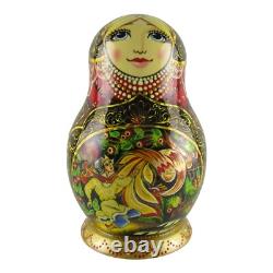 Nesting Dolls 6.6 8 Piece, Tsar Saltan Fire Fairytale Set Russian Matryoshka