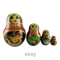 Nesting Dolls 6.6 8 Piece, Tsar Saltan Fire Fairytale Set Russian Matryoshka