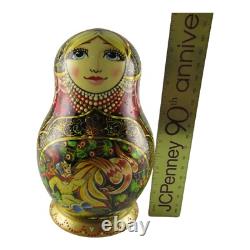 Nesting Dolls 6.6 8 Piece, Tsar Saltan Fire Fairytale Set Russian Matryoshka