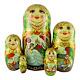 Nesting Dolls 7 5 Piece, Tsar Saltan Fairy Tale Hand Made Russian Matryoshka