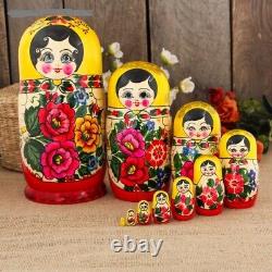Nesting Dolls Matryoshka Made in Russia Hand Painted Russian Doll 24 cm 10 pc