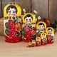 Nesting Dolls Matryoshka Made In Russia Hand Painted Russian Doll 24 Cm 10 Pc