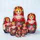 Nesting Dolls Russian Wooden Art 10 Piece 217 Matryoshka Handmade