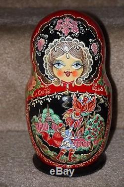 Nesting Dolls The Firebird 10 pcs Russian Matryoshka Stacking Doll