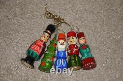 Nesting Dolls with Christmas 5 Ornaments Santa Russian Matryoshka Stacking Doll