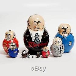 Nesting doll Putin and other Russian Political Leaders matryoshka dolls 470p