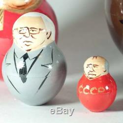 Nesting doll Stalin and other Russian Political Leaders matryoshka dolls 530p