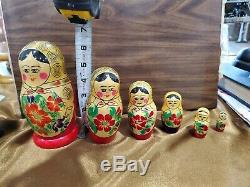 Nesting doll lot of 4 plus pieces 2 USSR 1 POLAND sh 2