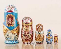 Nesting dolls, Blue Russian Empress matryoshka dolls, Russian nesting dolls