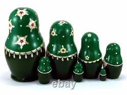 Nesting dolls Russian Matryoshka Babushka Stacking Wooden Toy New set 7 pcs 5in