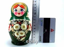 Nesting dolls Russian Matryoshka Babushka Stacking Wooden Toy New set 7 pcs 5in