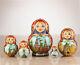 Nesting Dolls Russian Doll Matryoshka With Moscow Views Russia Stacking Dolls