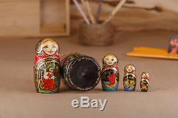 Nesting dolls Russian doll with fairy tale 5 pieces Matryoshka