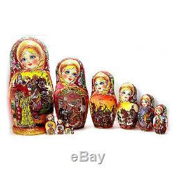 Nesting dolls Tale of Sleeping Beauty. Russian matryoshka m320