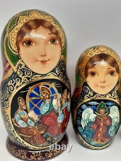 Nesting dolls matryoshka 7tall, 5 in 1 Fairytale Exclusive Made in Ukraine