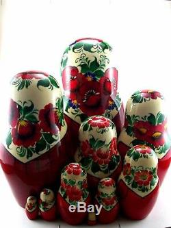 Nesting dolls set 10 pcs Russian Matryoshka Babushka Stacking Wooden New Toys
