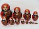 New Hand Painted 7 Russian Nesting Doll Matryoshka 15 Pc Set Signed By Artist