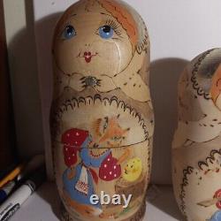 New Price! RARE Sergiev Posad Matryoshka 7 Nesting Dolls 1993 Each Beautiful