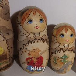 New Price! RARE Sergiev Posad Matryoshka 7 Nesting Dolls 1993 Each Beautiful