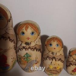 New Price! RARE Sergiev Posad Matryoshka 7 Nesting Dolls 1993 Each Beautiful