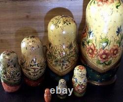 New Price! RARE Sergiev Posad Matryoshka 7 Nesting Dolls 1993 Each Beautiful