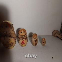 New Price! RARE Sergiev Posad Matryoshka 7 Nesting Dolls 1993 Each Beautiful