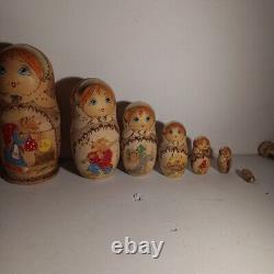 New Price! RARE Sergiev Posad Matryoshka 7 Nesting Dolls 1993 Each Beautiful