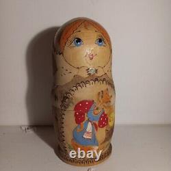 New Price! RARE Sergiev Posad Matryoshka 7 Nesting Dolls 1993 Each Beautiful