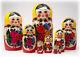 New Semenov Doll 9 Pcs 9 Traditional Russian Nesting Dolls Babushka