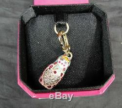 Nib Very Rare! Juicy Couture Russian Nesting Mini Doll Bracelet Charm Yjru8353
