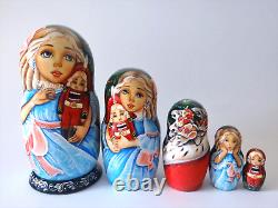 Nutcracker. Nesting Doll. Set of 5. (Russian Collection Sacramento) Sale