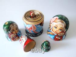 Nutcracker. Nesting Doll. Set of 5. (Russian Collection Sacramento) Sale