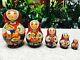 One Of A Kind! Russian Nesting Doll Young Girl & Kittenssigned By Famous Artist