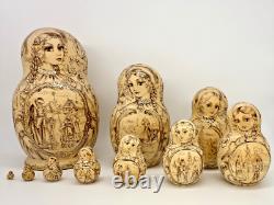 OOAK Russian Nesting Doll Matryoshka Morozko Father Frost Snow Maiden Solovyova